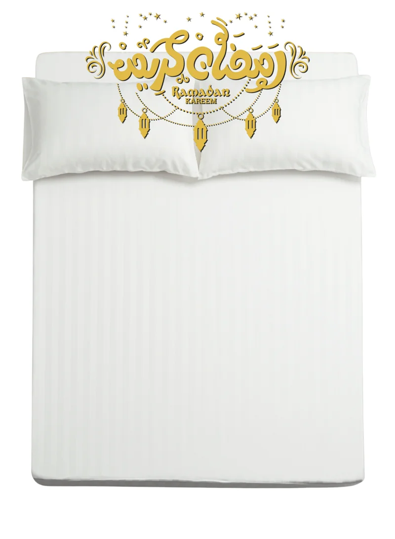 Master Home Textile King Microfiber Sheet Set, King Size 3 Pieces, Hotel Stripes design